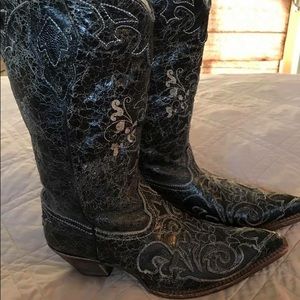 Black corral boots, like new.  Cleaning out closet